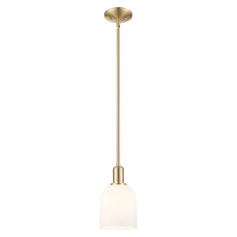 Innovations Lighting Endless Possibilities Arcadia - Bella - 1 Light 6" Stem Hung Mini Pendant - Champagne Bronze/White