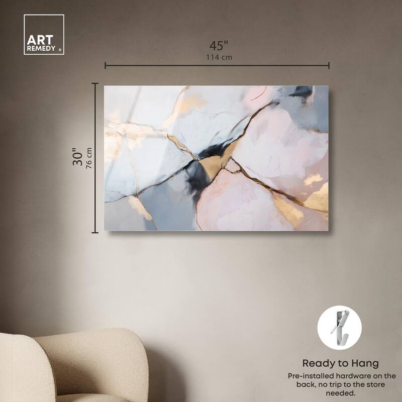 Gilded Veins Acrylic by Art Remedy, Ready to Hang