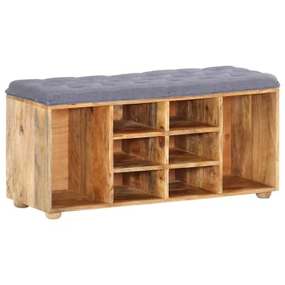 vidaXL Hall Bench 39.4"x13.8"x18.5" Solid Mango Wood