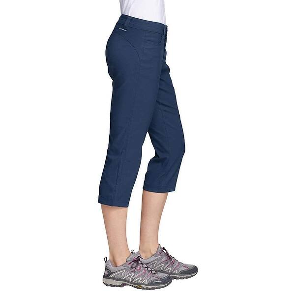 Shop Eddie Bauer Women Rainier Track Capris Upf 50 Performance