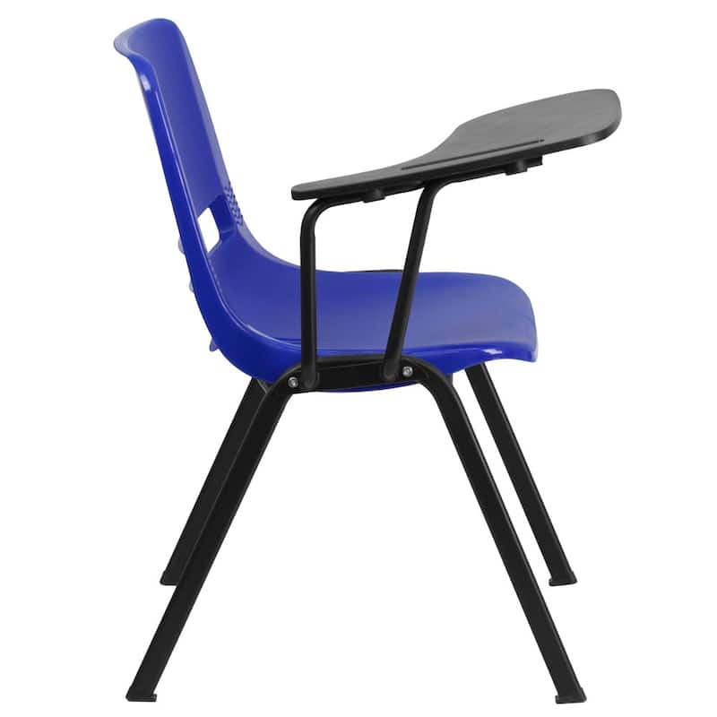 5 Pack Ergonomic Shell Chair with Right Handed Flip-Up Tablet Arm