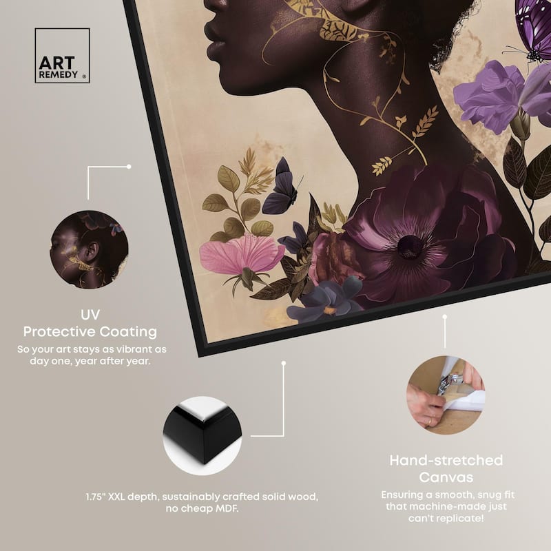 Burgundy Nectar Canvas by Art Remedy