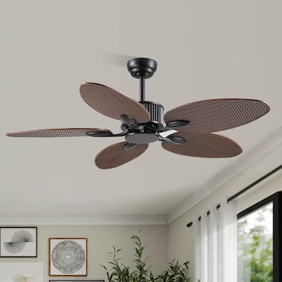 50 Inch Tropical Palm Tropical Indoor/Outdoor Ceiling Fan DC Motor Remote Control - 50 Inches