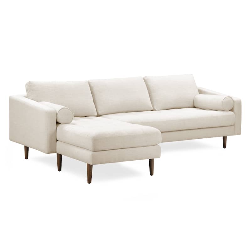 Poly and Bark Napa Fabric Left Sectional Sofa
