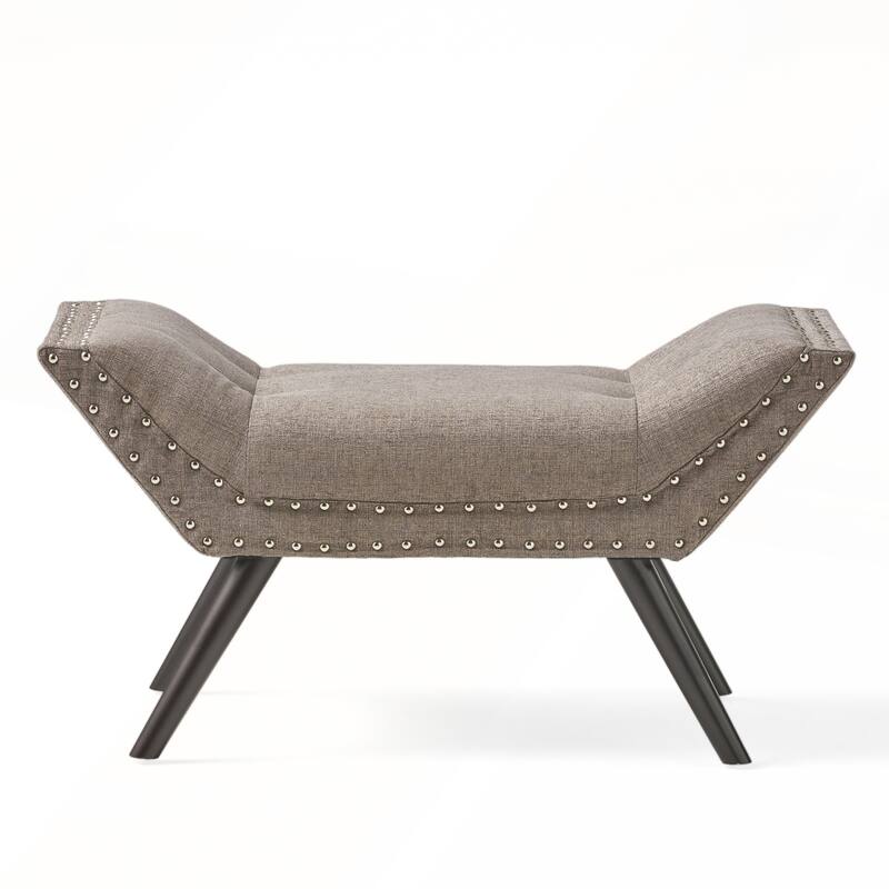 Accent Fabric Upholstered Ottoman for Bedroom or Living Room