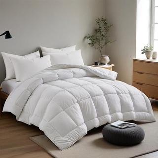 All Season Down Alternative Comforter Duvet Insert with Jacquard Cover