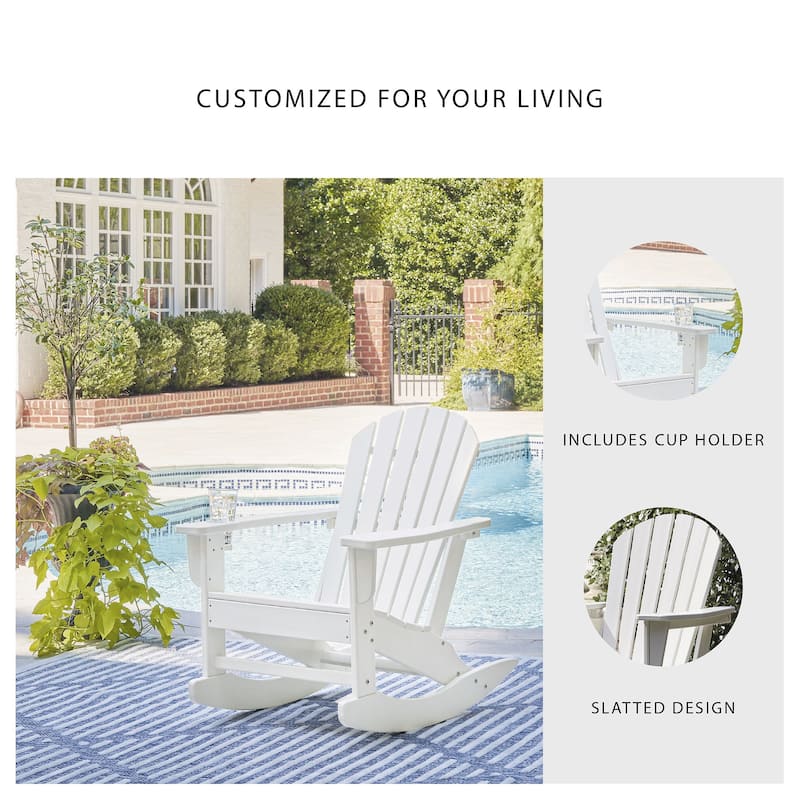 Signature Design by Ashley Sundown Treasure Outdoor Rocking Chair - 31.25" W x 35.25" D x 37.13" H