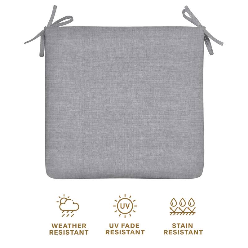 Outdoor Universal Seat Cushion (2-Pack) - 18" wide x 17.5" deep x 2.5" thick