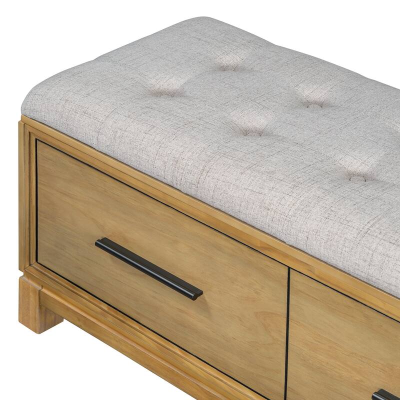 Shoe Bench with Removable Cushion