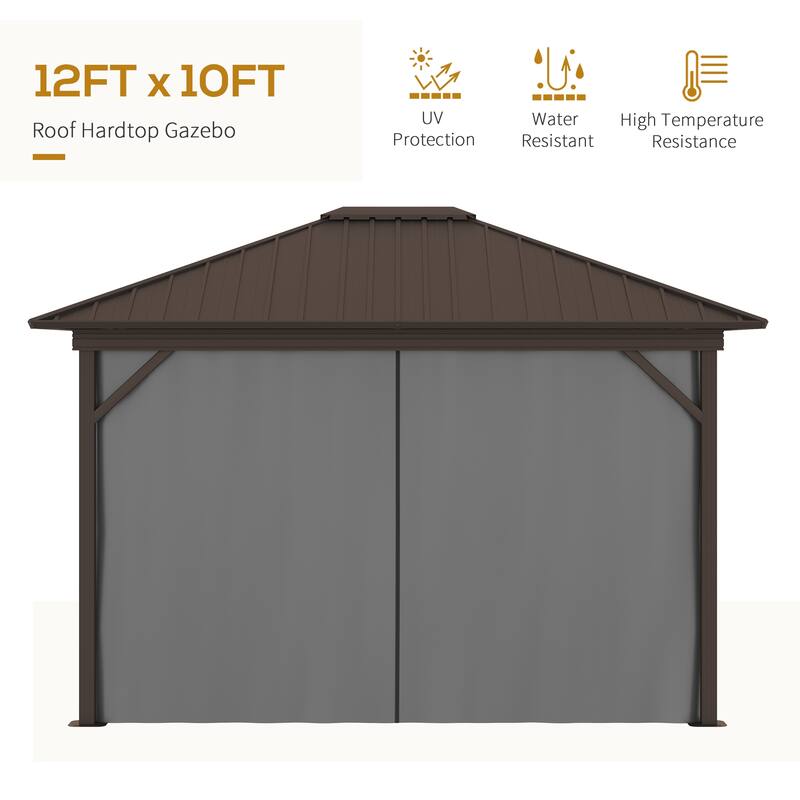 Outsunny Outdoor Hardtop Gazebo