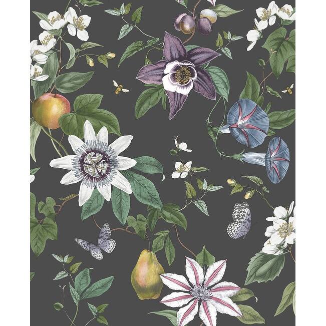 Fine Decor Sierra Black Floral Wallpaper