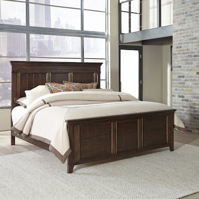 Copper Grove Saddlebrook Tobacco Queen Panel Bed
