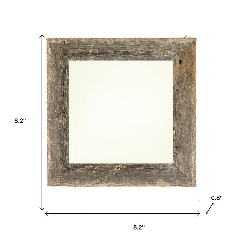 HomeRoots 6" x 6" Gray Solid Wood Tabletop Picture Frame