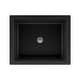 preview thumbnail 1 of 4, Lexicon Platinum V330 Quartz Composite Rectangle Vanity Sink - Galaxy Black Black