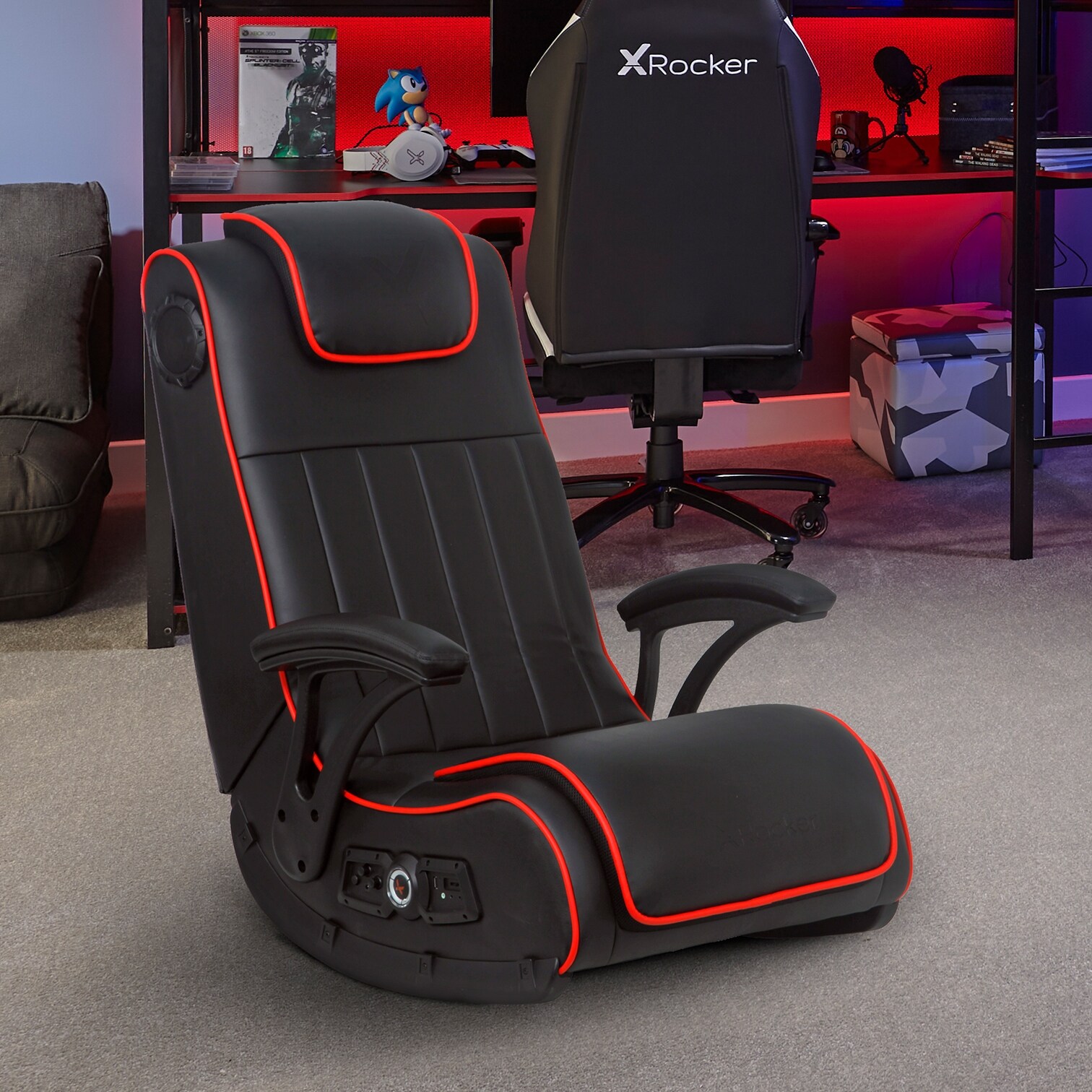 National Brand Floor Rocker Gaming Chair With Audio