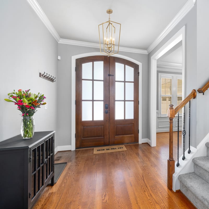 Modern Gold 4-Light Lantern Chandelier Geometric Glass Pendant Light Fixture for Kitchen Dining Room - 16.5"Dx27"H