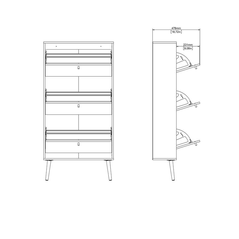 Carson Carrington Bodo 3-drawer Shoe Storage Cabinet