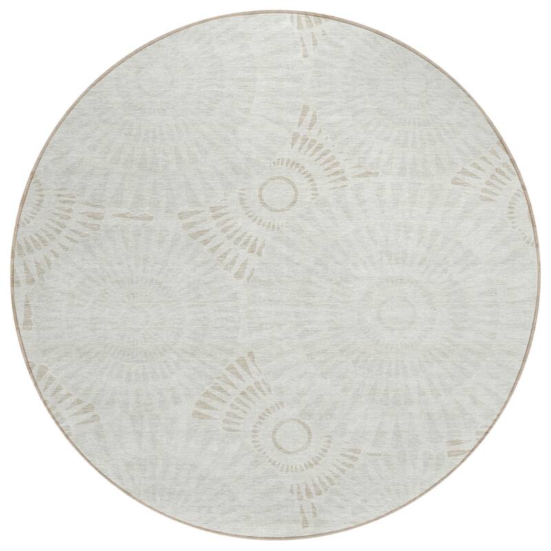 Machine Washable Indoor/ Outdoor Chantille Modern Burst Rug