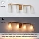preview thumbnail 13 of 22, Modern Glam 2/3/4-Lights Gold Bathroom Vanity Lights Dimmable Frosted Funnel Glass Wall Sconces
