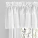 preview thumbnail 9 of 8, Simplicity Hemstitch 100% Cotton Rod Pocket Tailored Panel Pair with Tiebacks or Tailored Valance 80"W x 13"L Tailored Valance - White