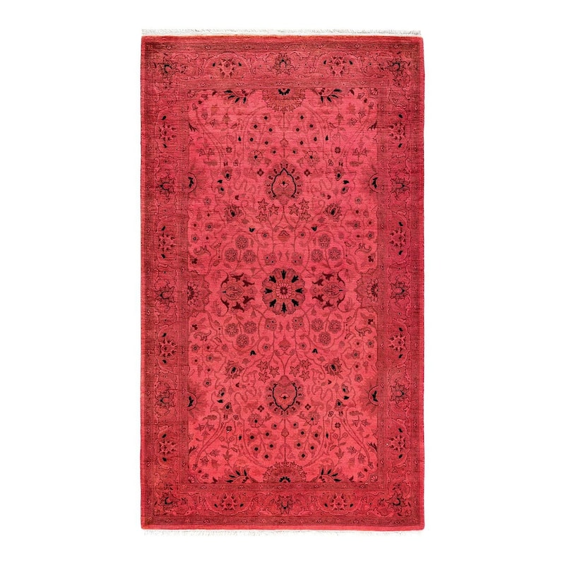 Fine Vibrance, One-of-a-Kind Hand-Knotted Area Rug - Pink, 3' 2" x 5' 5" - 3' 2" x 5' 5"