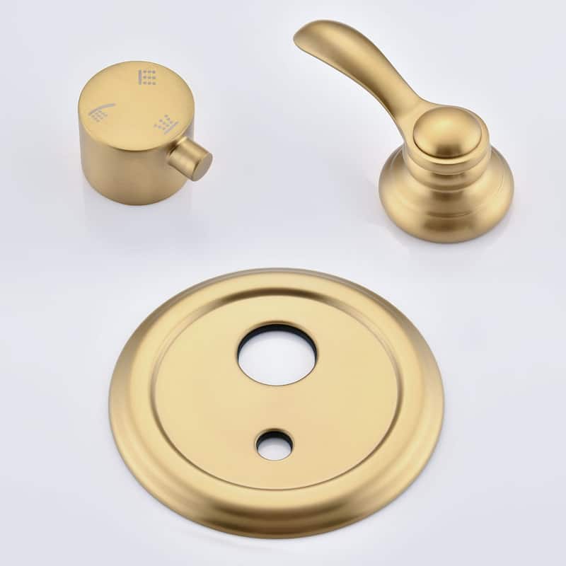 Brushed Gold Shower System with Handheld and 4 Body Sprays