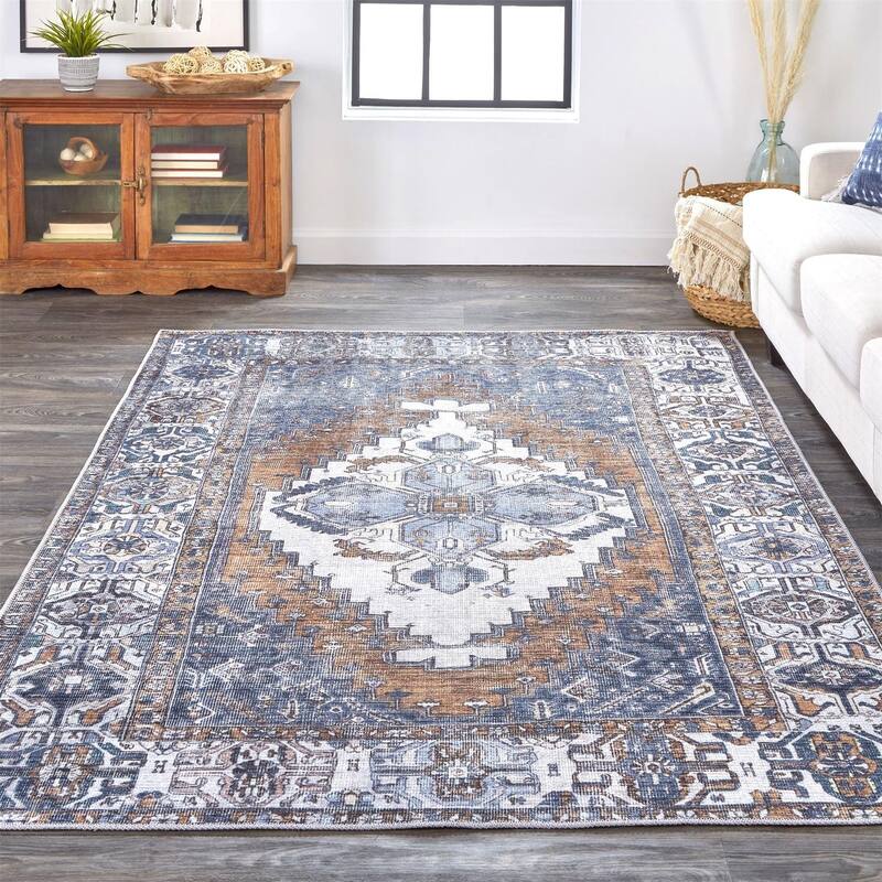 Sike Floral Area Rug By HomeRoots - 2' x 3'