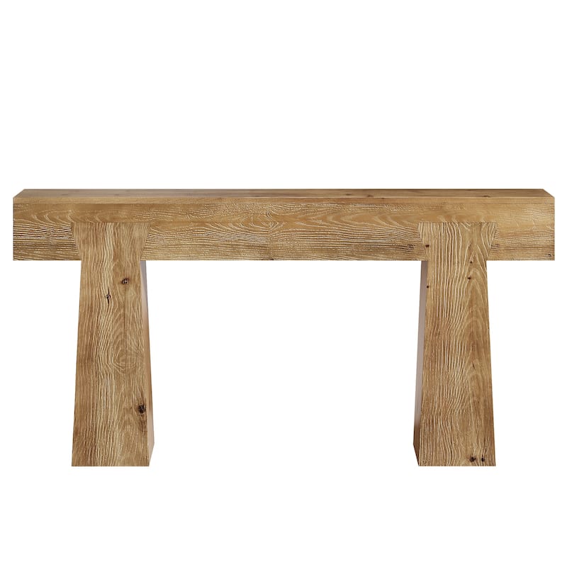 Solid Wood Entryway Console Table, Sofa Behind Table, Living Room Hallway Foyer Accent Table