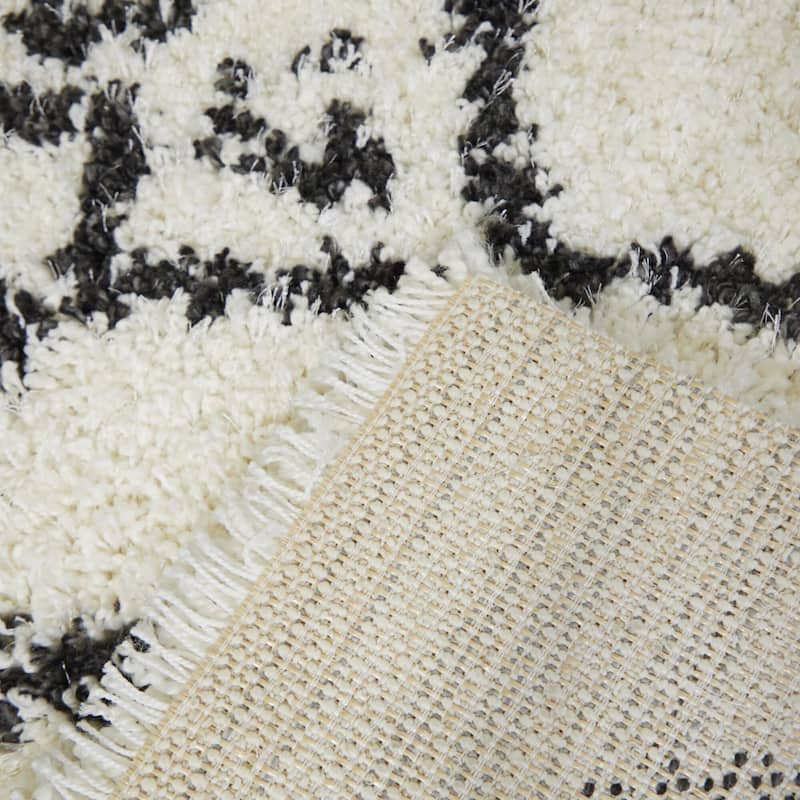 Hollis Moroccan Trellis Shag Area Rug