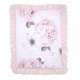 preview thumbnail 3 of 8, Lambs & Ivy Floral Garden Watercolor/Pink Linen 5-Piece Baby Crib Bedding Set