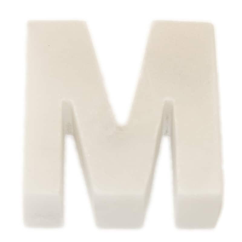 Marble Helvetica Letter White - M