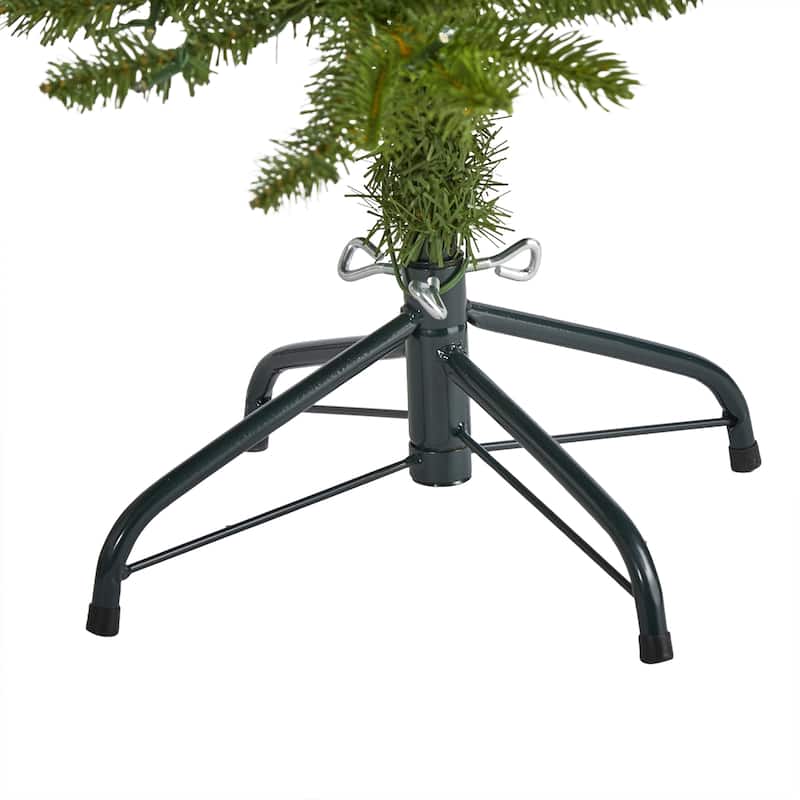 4' Pre-Lit Sierra Spruce Artificial Christmas Tree, Clear LED Lights - 4 Foot