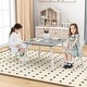preview thumbnail 4 of 8, Gymax 3 Pieces Kids Table & Chairs Set Children Wooden Furniture Set