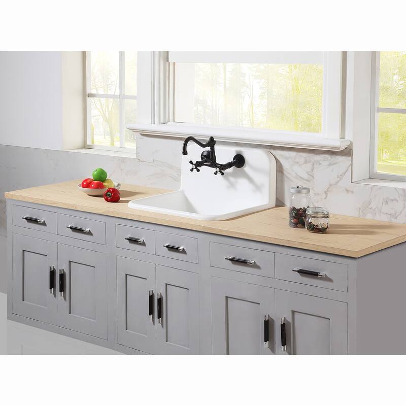 Vintage 6" Adjustable Center Wall Mount Kitchen Faucet