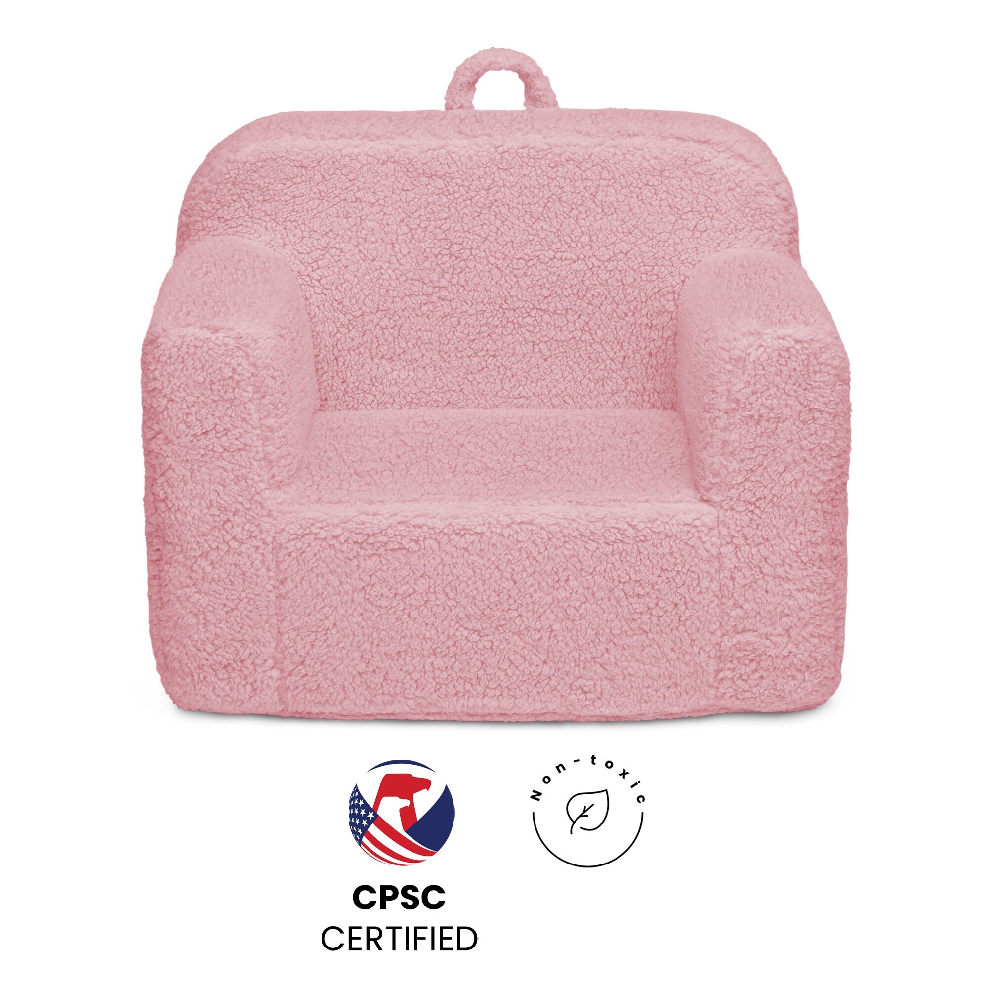 Delta Children Cozee Sherpa Chair for Kids for Ages 18 Months and