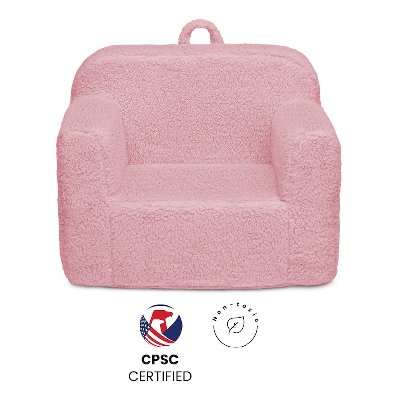 Delta Children Cozee Sherpa Chair for Kids for Ages 18 Months and Up