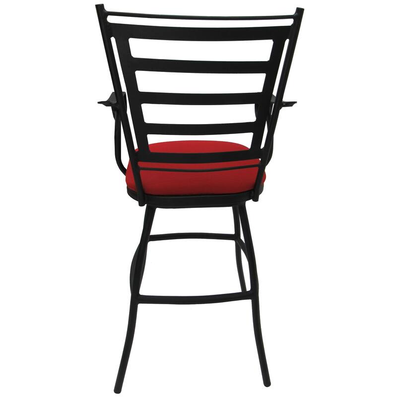 Extra Tall Spectator Swivel Bar Stool 35" Jenna - Black Frame - 34 - 35 inch Seat