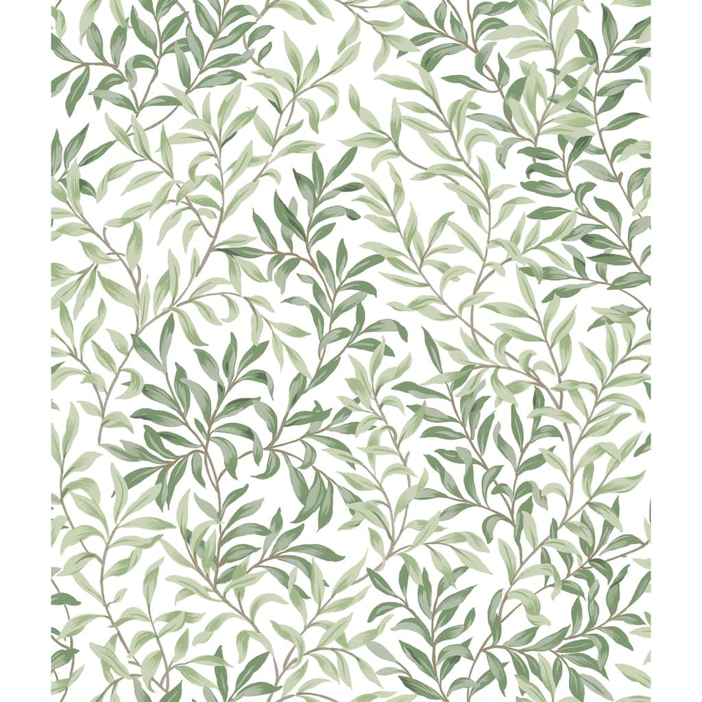 NuWallpaper Herb Green Terrace Vines Peel and Stick Wallpaper