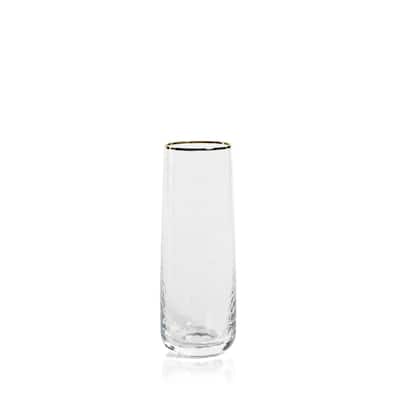 Cappelletti Stemless Glass Flutes, Set of 4