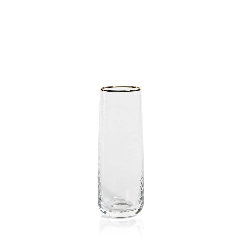 Cappelletti Stemless Glass Flutes, Set of 4