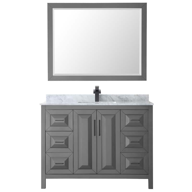 Wyndham Collection Daria 48" Free Standing Single Vanity Set with MDF