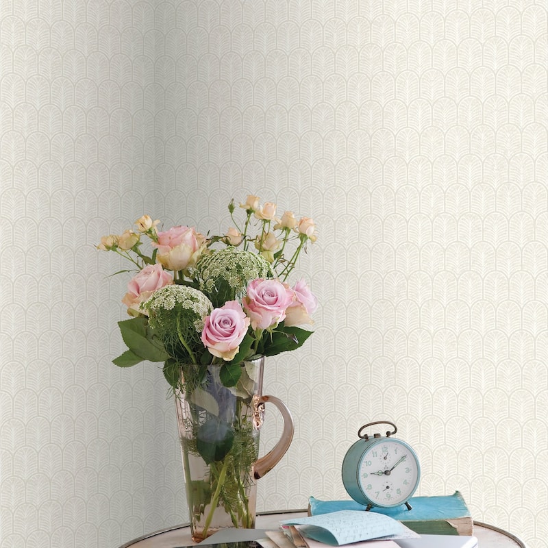 Galerie Wallcoverings Lustre Collection Geometric Arc Non-woven Shimmer Wallpaper Roll