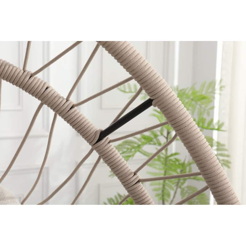 Elegant Outdoor Egg-Shaped Hanging Chair with Stand