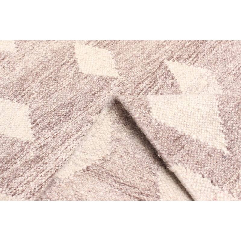 ECARPETGALLERY Flat-Weave Ankara FW Brown Wool Kilim - 5'1 x 7'11