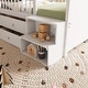 preview thumbnail 19 of 21, Wooden Twin Size Low Loft Bed with House Shape Headboard Built-in LED Lights, Kids Storage Bed with Drawers and Storage Stairs