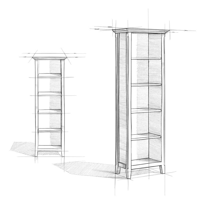 WYNDENHALL Halifax 24 inch Wide Solid Wood Transitional 5 Shelf Bookcase - 14"D x 24"W x 70"H