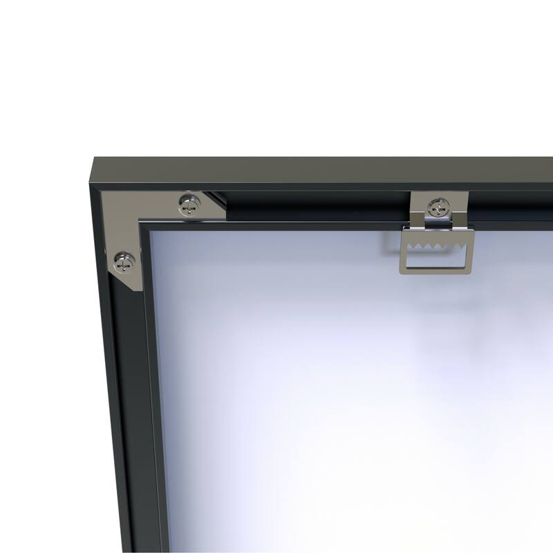 48" Modern Rectangle Wall Mirror with Aluminum Frame for Bathroom