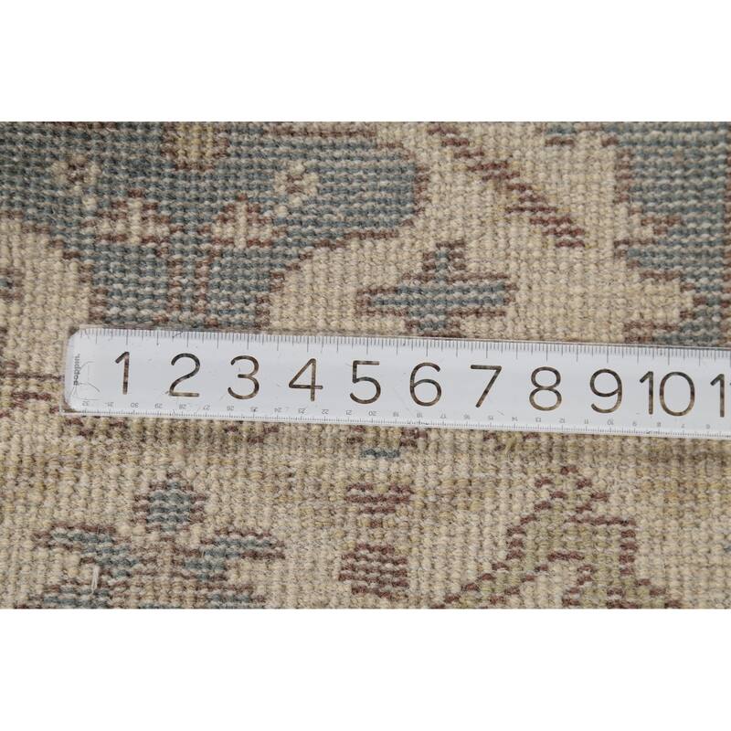 Transitional Oushak Indian Runner Rug Handmade Wool Carpet - 2'6"x 9'11"