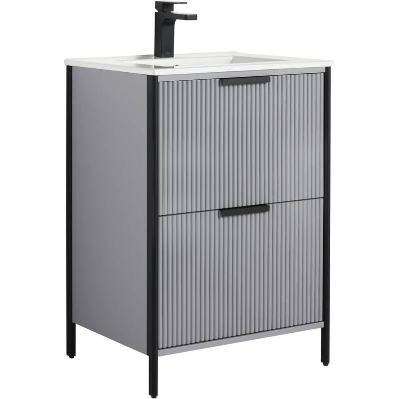 Blossom 24 Inch All Wood Freestanding Bathroom Vanity with Sink