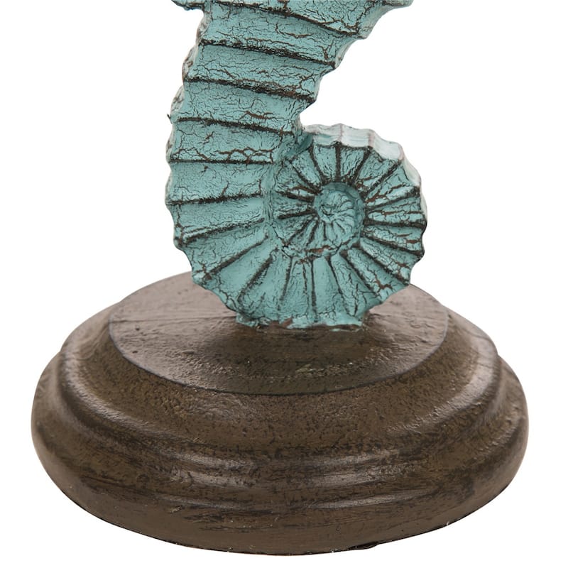Glitzhome Polyresin Farmhouse Truck Seahorse Table Lamp Fall Thanksgiving Gifts